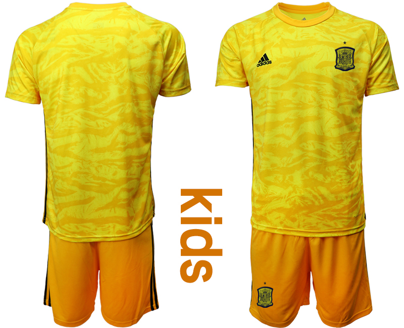 Youth 2020-21 Espana yellow goalkeeper soccer jerseys