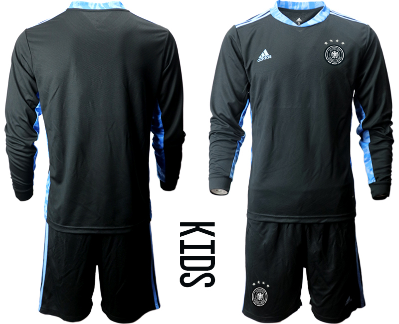 Youth 2020-21 Germany black goalkeeper long sleeve soccer jerseys