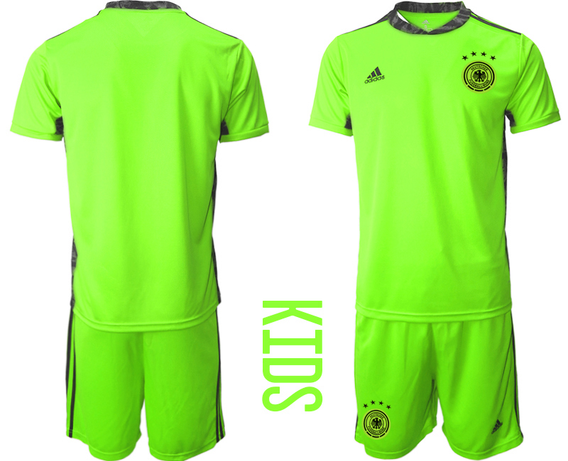 Youth 2020-21 Germany fluorescent green goalkeeper soccer jerseys