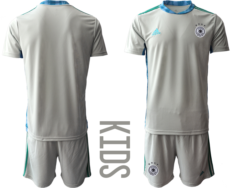 Youth 2020-21 Germany gray goalkeeper soccer jerseys