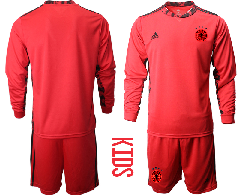 Youth 2020-21 Germany red goalkeeper long sleeve soccer jerseys