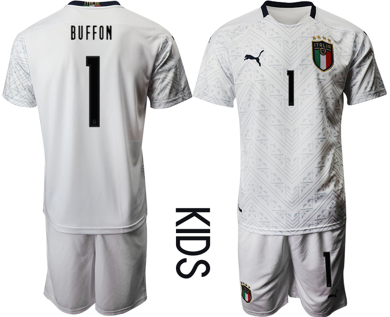 Youth 2020-21 Italy away 1# BUFFON soccer jerseys
