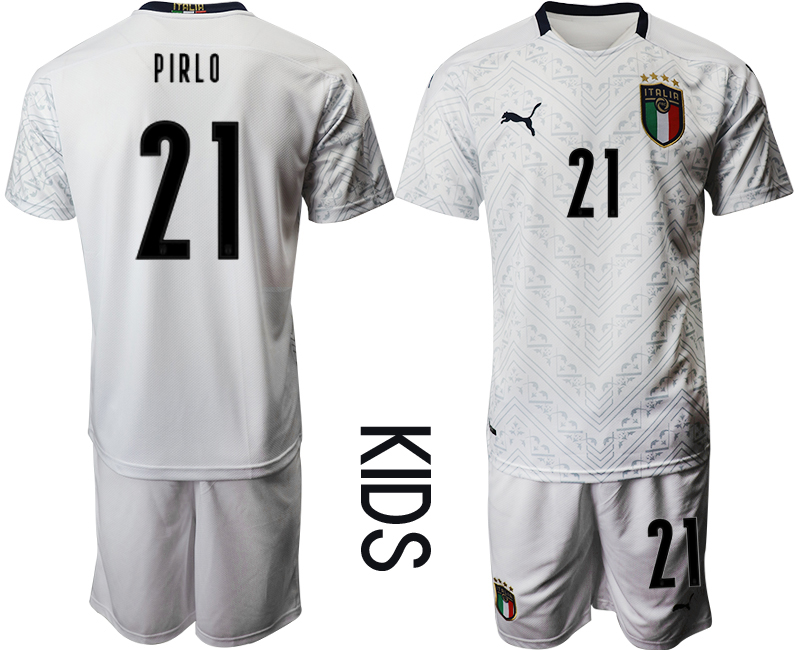 Youth 2020-21 Italy away 21# PIRLO soccer jerseys