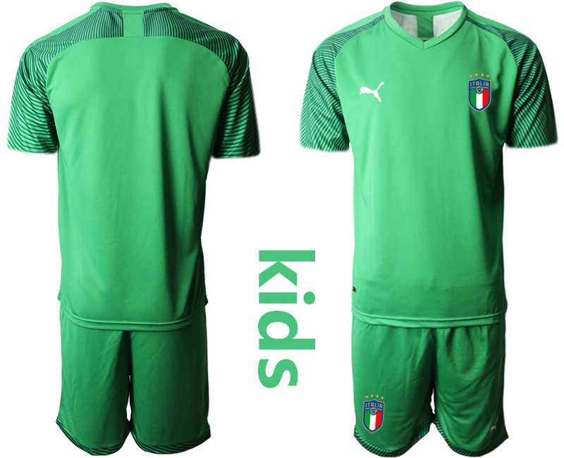 Youth 2020-21 Italy green goalkeeper soccer jerseys