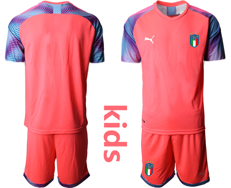 Youth 2020-21 Italy pink goalkeeper soccer jerseys