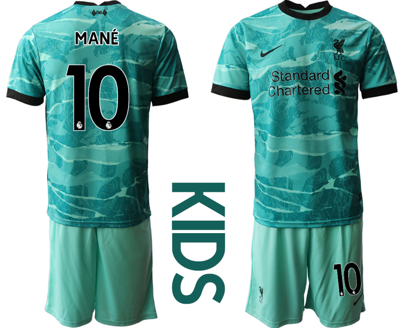 Youth 2020-21 Liverpool away 10# MANE soccer jerseys