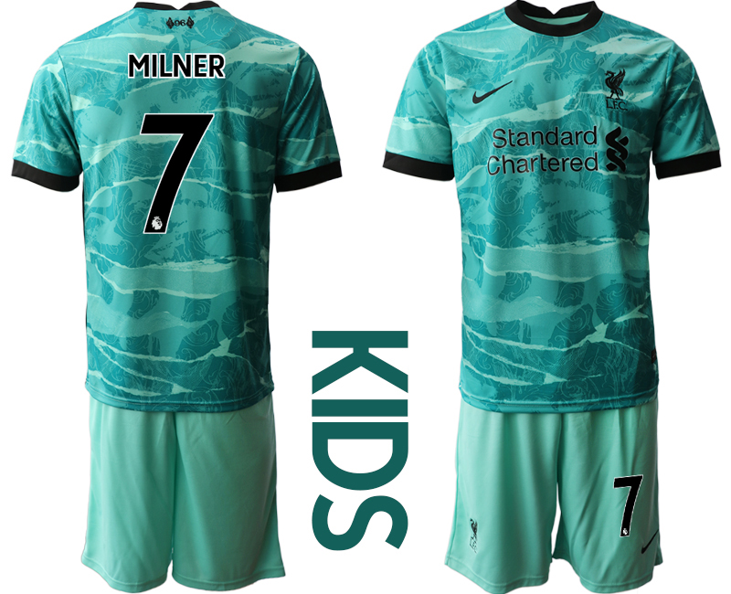 Youth 2020-21 Liverpool away 7# MILNER soccer jerseys