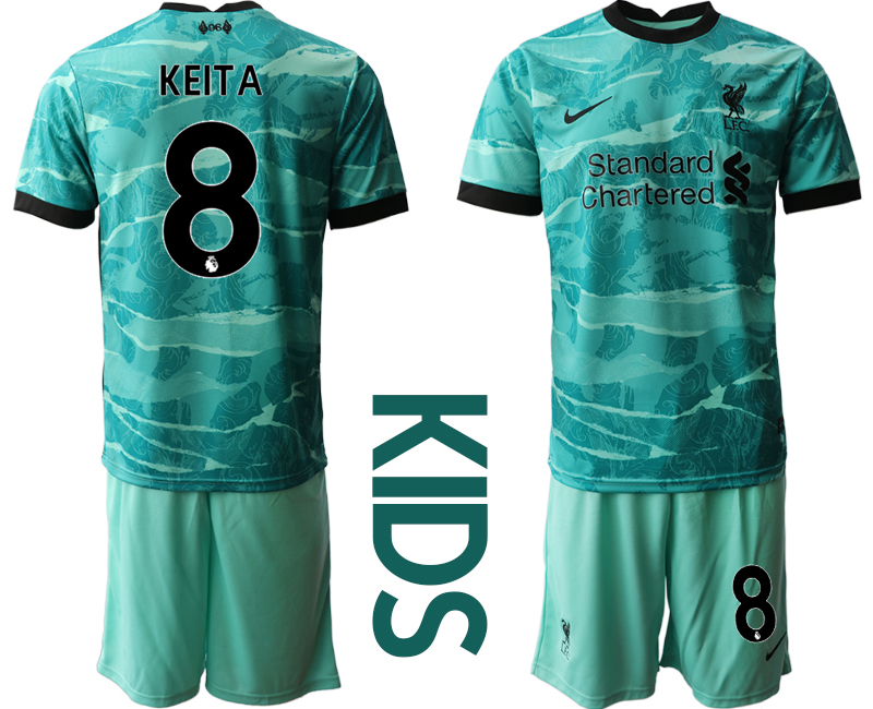 Youth 2020-21 Liverpool away 8# KEITA soccer jerseys