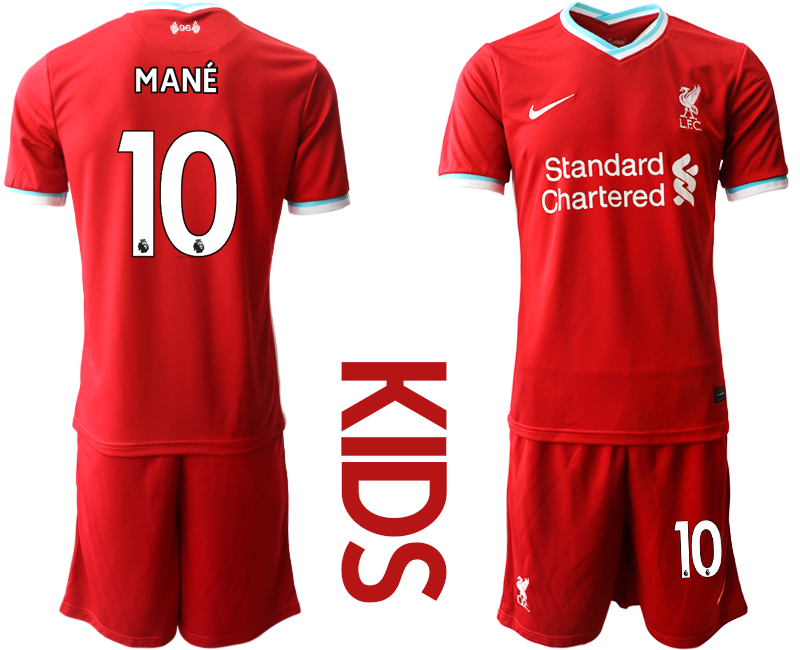 Youth 2020-21 Liverpool home 10# MANE soccer jerseys
