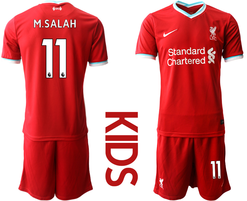 Youth 2020-21 Liverpool home 11# M.SALAH soccer jerseys