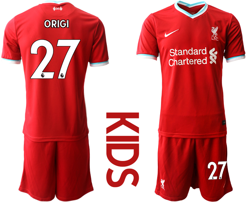 Youth 2020-21 Liverpool home 27# ORIGI soccer jerseys