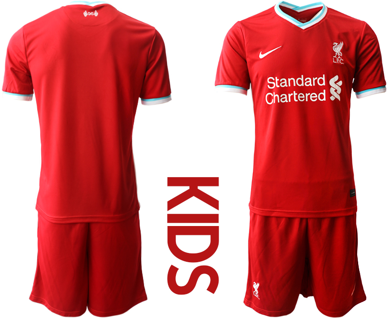 Youth 2020-21 Liverpool home soccer jerseys