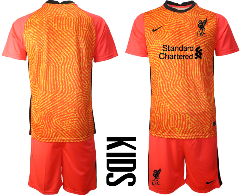 Youth 2020-21 Liverpool red goalkeeper soccer jerseys