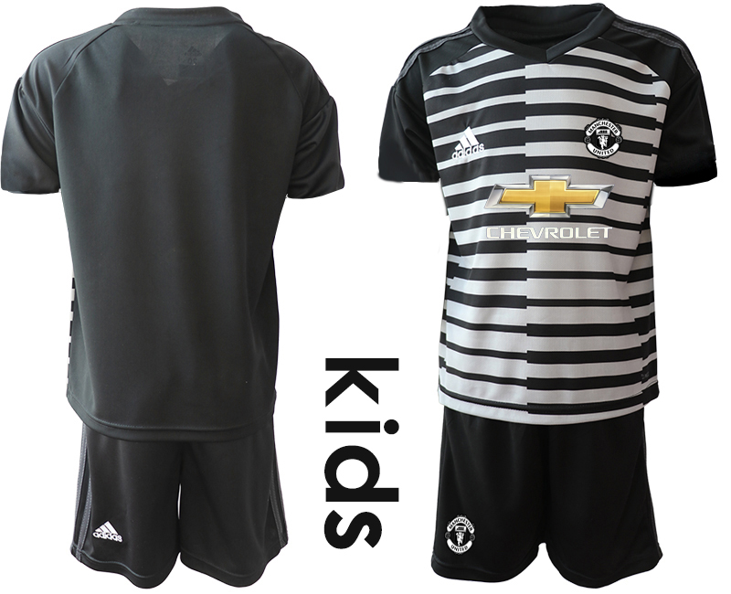 Youth 2020-21 Manchester United black goalkeeper soccer jerseys
