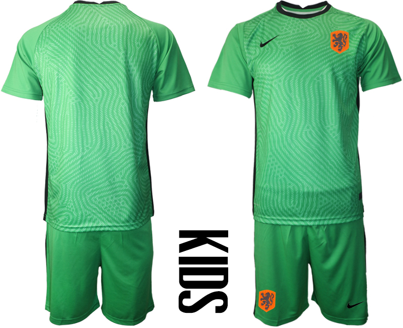Youth 2020-21 Netherlands green goalkeeper soccer jerseys