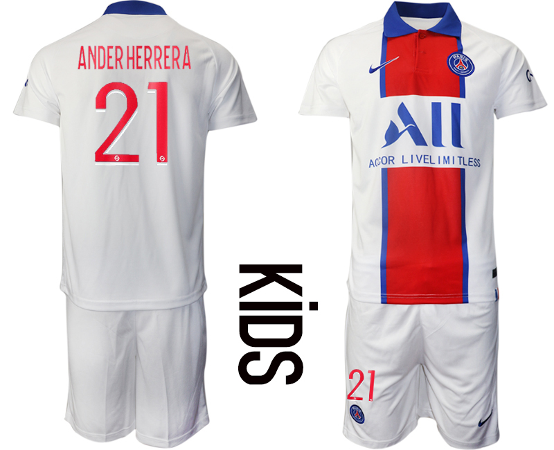 Youth 2020-21 Paris Saint-Germain away 21# ANDERHERRERA soccer jerseys