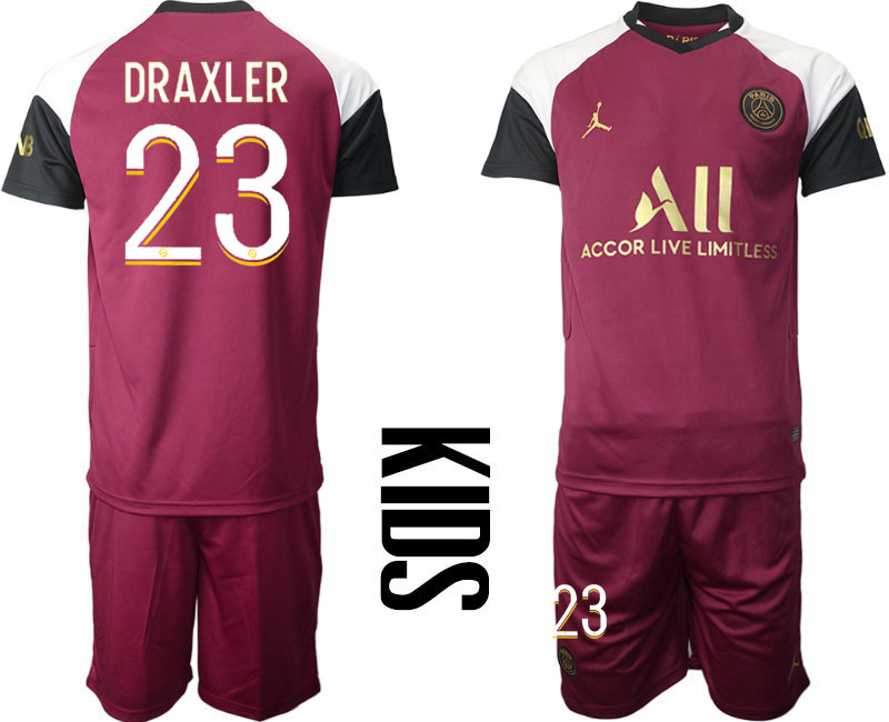 Youth 2020-21 Paris Saint-Germain away 23# DRAXLER soccer jerseys.