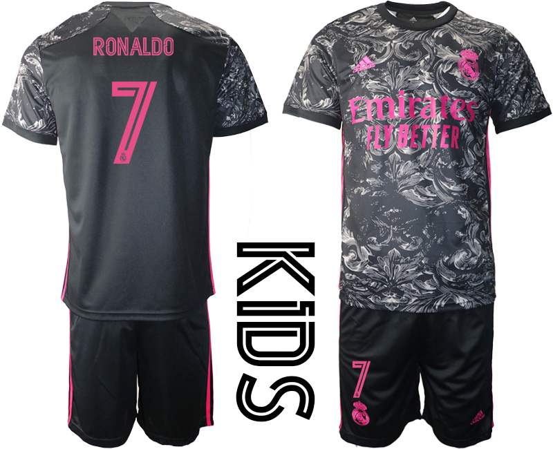 Youth 2020-21 Real Madrid away  7# RONALDO soccer jerseys