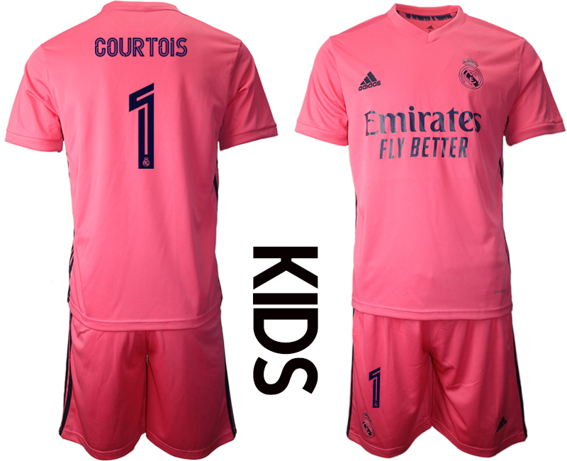 Youth 2020-21 Real Madrid away 1# COURTOIS soccer jerseys