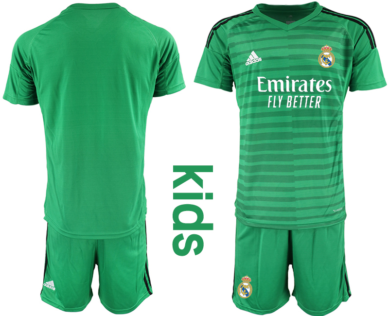 Youth 2020-21 Real Madrid green goalkeeper soccer jerseys