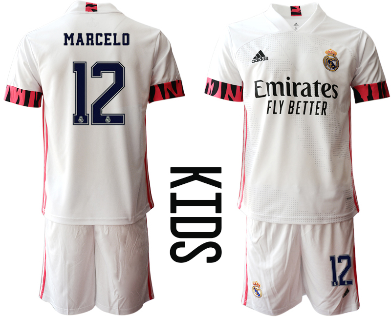 Youth 2020-21 Real Madrid home  12# MARCELO soccer jerseys