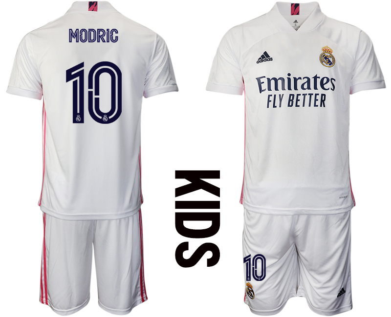 Youth 2020-21 Real Madrid home 10# MODRIC soccer jerseys
