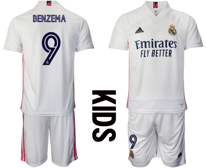 Youth 2020-21 Real Madrid home 9# BENZEMA soccer jerseys
