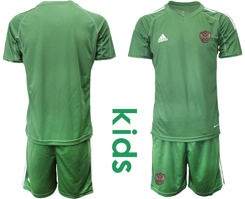 Youth 2020-21 Russia army green goalkeeper soccer jerseys
