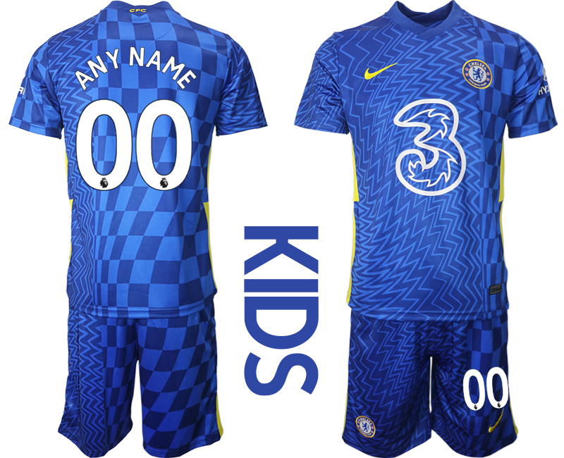 Youth 2021-2022 Club Chelsea FC home blue customized Nike Soccer Jersey