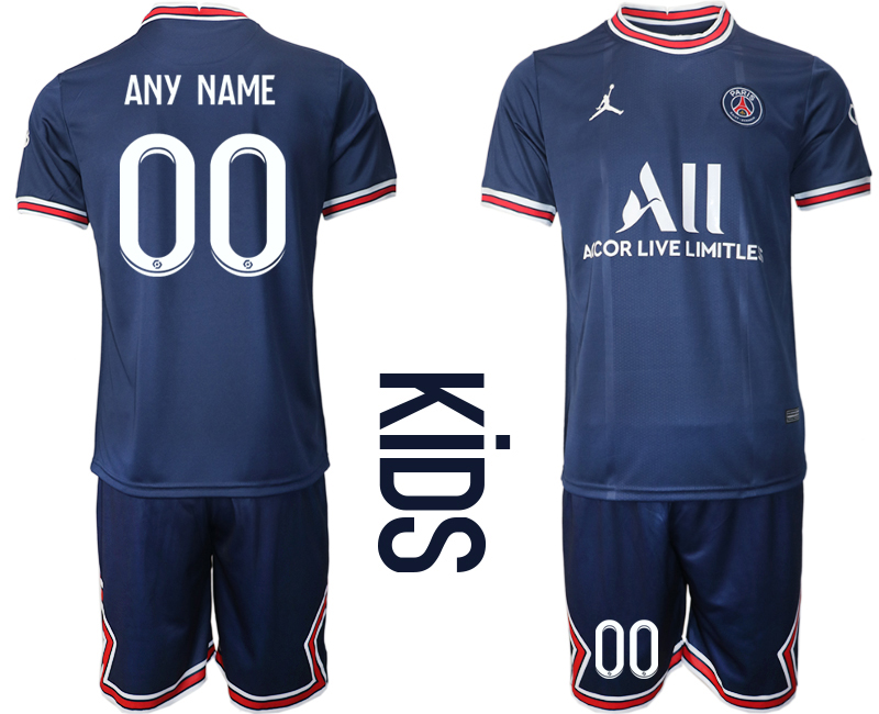 Youth 2021-22 Paris Saint-Germain home any name custom soccer jerseys