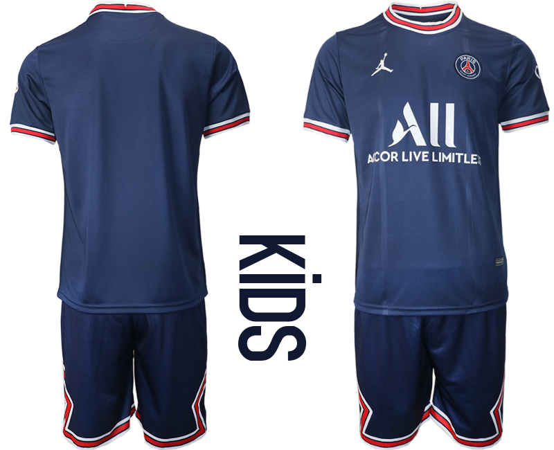 Youth 2021-22 Paris Saint-Germain home soccer jerseys