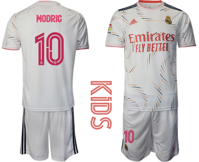 Youth 2021-22 Real Madrid home 10# MODRIC soccer jerseys