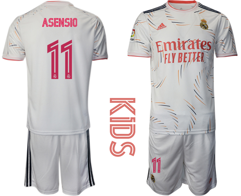 Youth 2021-22 Real Madrid home 11# ASENSIO soccer jerseys