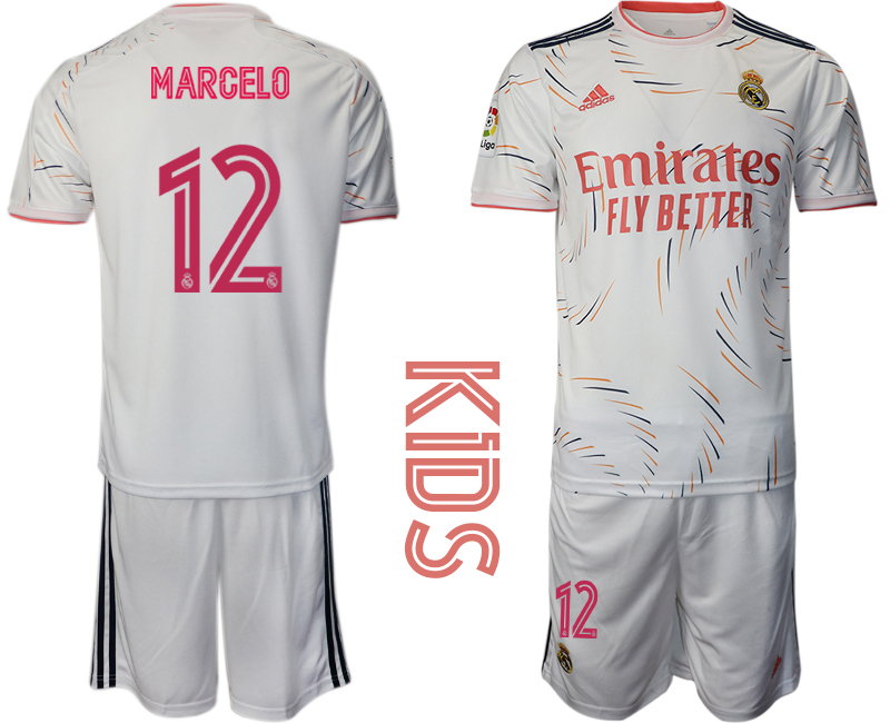 Youth 2021-22 Real Madrid home 12# MARCELO soccer jerseys
