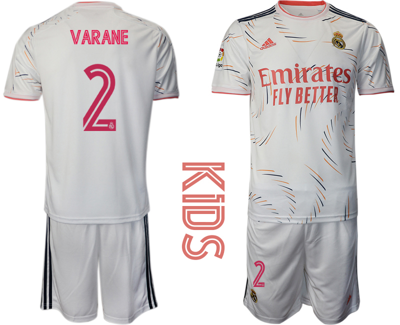 Youth 2021-22 Real Madrid home 2# VARANE soccer jerseys
