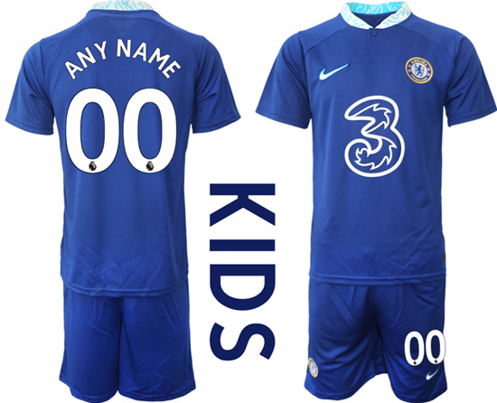 Youth 2022-2023 Chelsea FC Custom home kids jerseys Suit