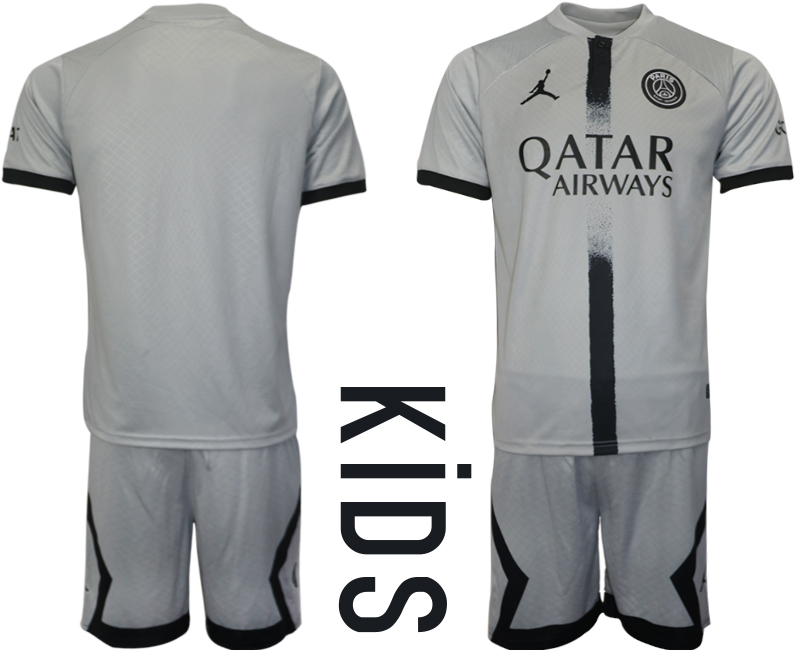 Youth 2022-2023 Paris saint germain Blank away kids jerseys Suit