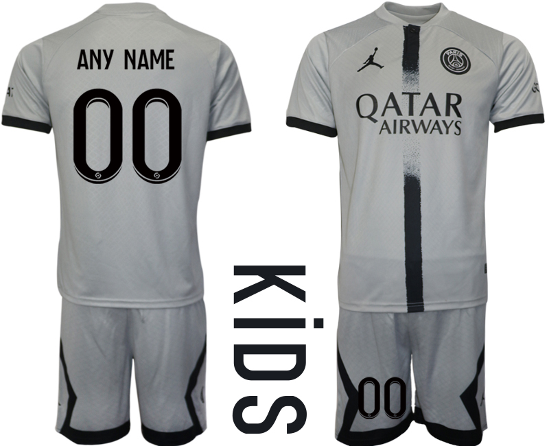 Youth 2022-2023 Paris saint germain Custom away kids jerseys Suit