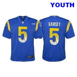 Youth's Jalen Ramsey Game Rams #5 Royal Youth Jersey