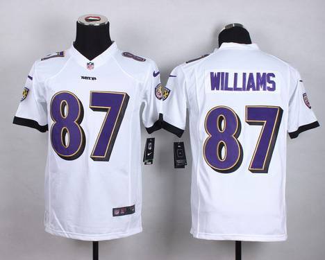 Youth Baltimore Ravens #87 Maxx Williams 2013 Nike White Game Jersey