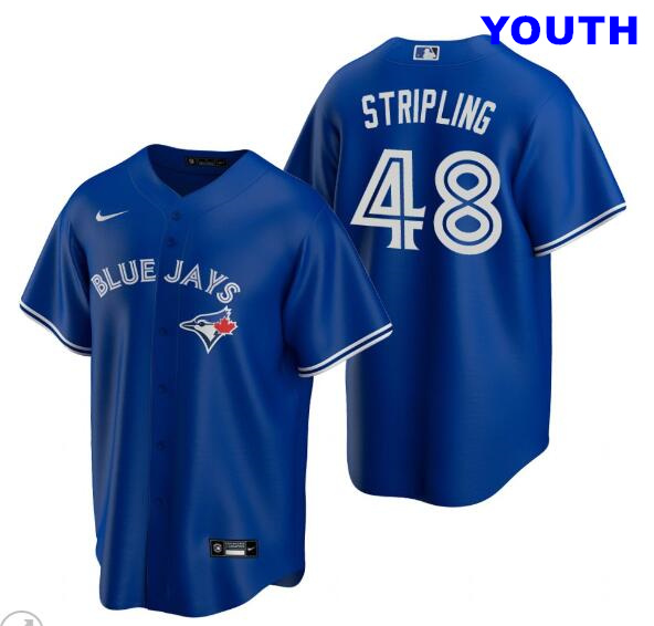 Youth Blue Jays #48 Ross Stripling Royal Blue Alternate Jersey