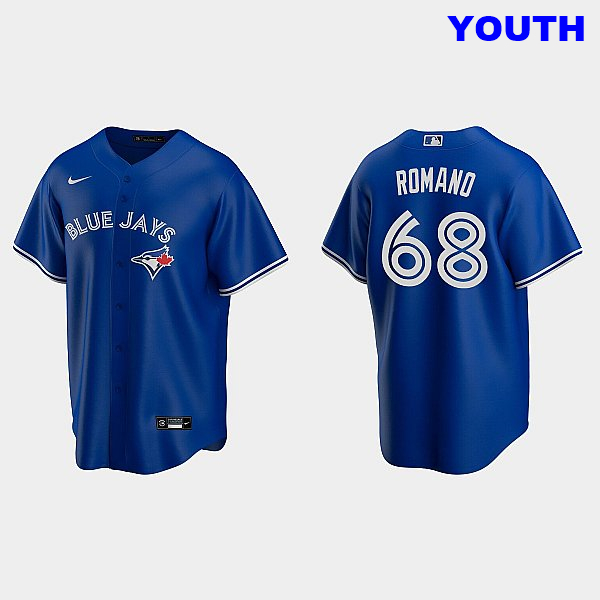Youth Blue Jays #68 Jordan Romano Royal Replica Jersey