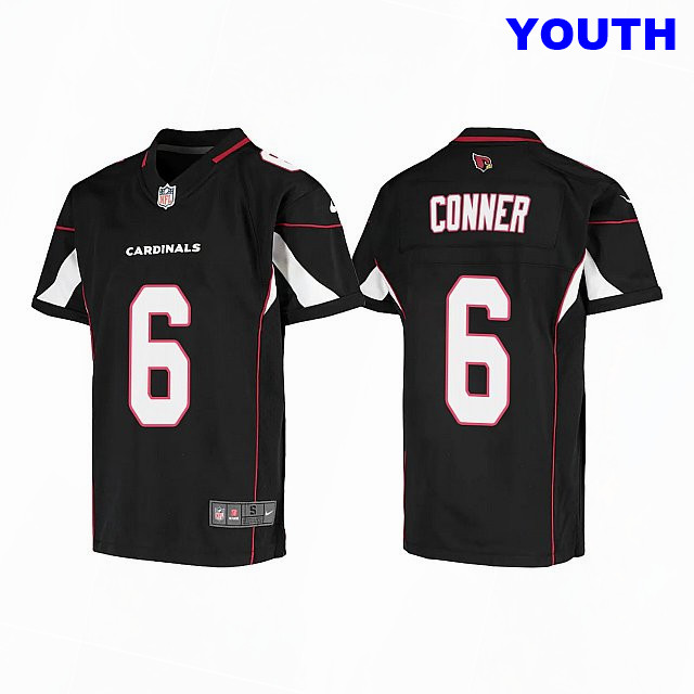 Youth Cardinals #6 James Conner Game Black Jersey