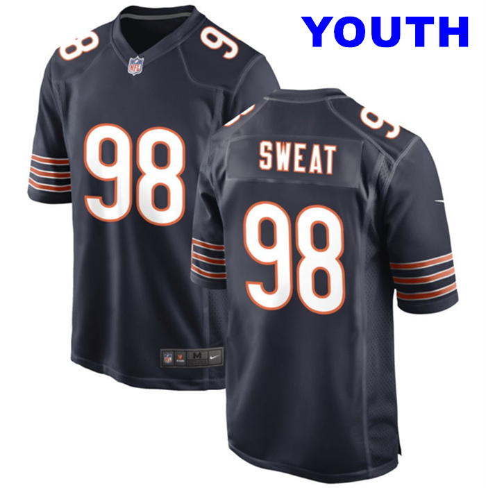 Youth Chicago Bears #98 Montez Sweat Navy Stitched Game Football Jersey