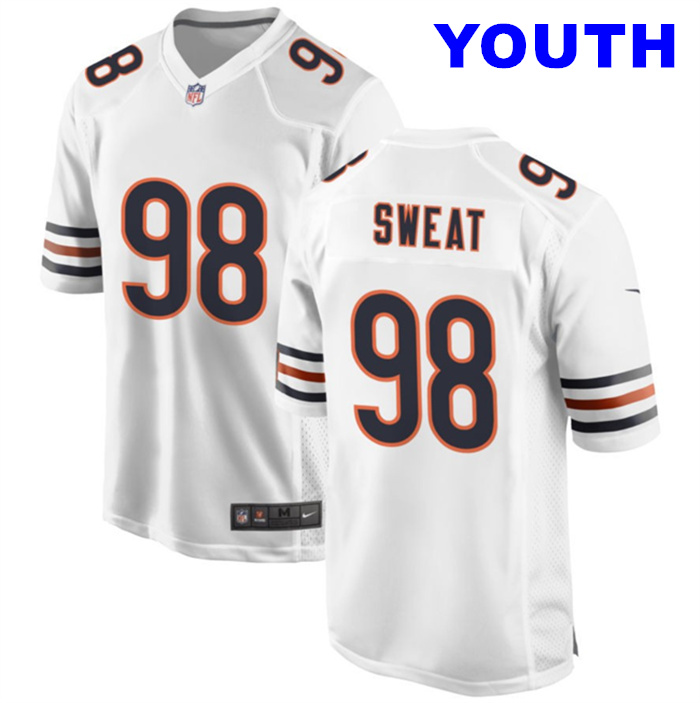 Youth Chicago Bears #98 Montez Sweat White Stitched Game Football Jersey