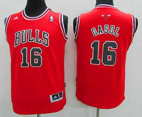 Youth Chicago Bulls #16 Pau Gasol Red Jersey