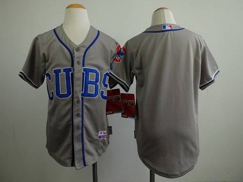 Youth Chicago Cubs Blank 2014 Gray Jersey