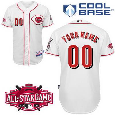 Youth Cincinnati Reds Personalized Home Jersey With 2015 All-Star Patch