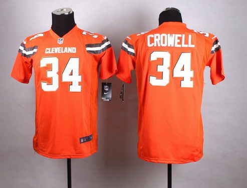 Youth Cleveland Browns #34 Isaiah Crowell 2015 Nike Orange Game Jersey