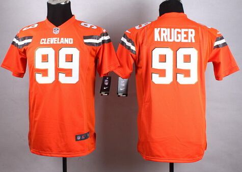 Youth Cleveland Browns #99 Paul Kruger 2015 Nike Orange Game Jersey
